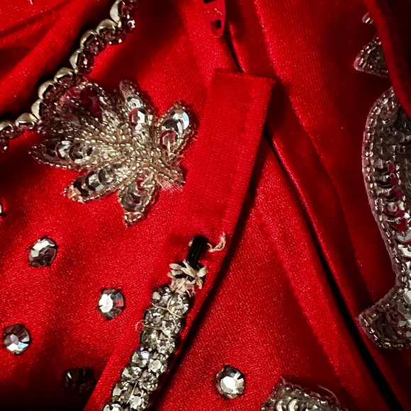 Vintage Ruby Sequin Majorette, Rhythmic gymnastics, figure skating bodysuit - Picture 14 of 14